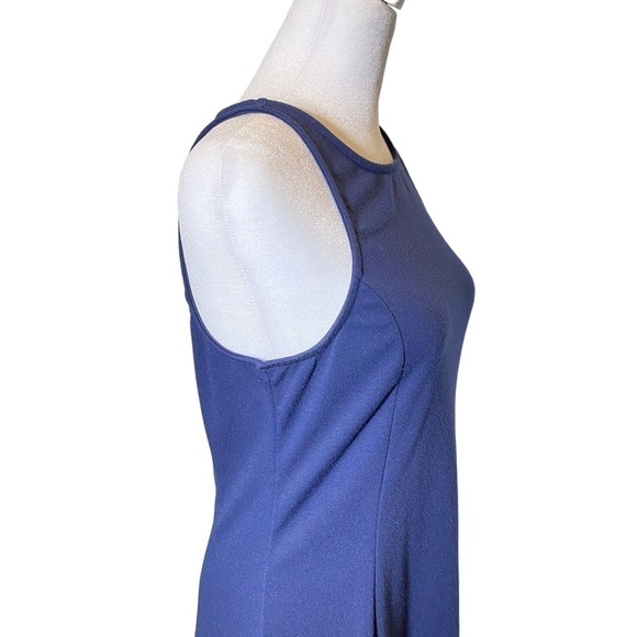 Old Navy women's Medium Blue midi ponte sleeveless skater fit pullover dress - Picture 7 of 9